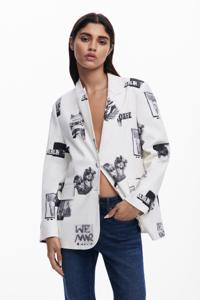 Collage blazer - WHITE - M