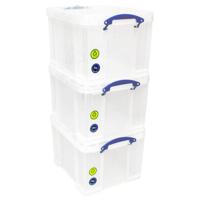 Opbergbox Really Useful 35 liter pak 3 dozen 480x390x310mm transpara..