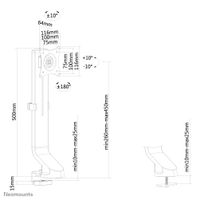 Neomounts FPMA-D860BLACK bureausteun voor flatscreens - thumbnail