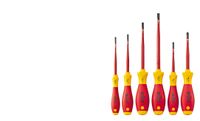 Sleufkop Pozidriv schroevendraaierset SoftFinish electric slimFix, 6-delig Wiha