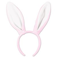 8x Bunny oren roze met wit voor volwassenen 8x Bunny oren roze met wit voor volwassenen