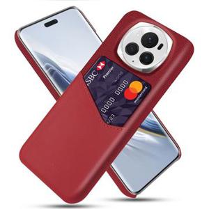 Honor Magic6 Pro KSQ Hoesje met Kaartenzak - Rood