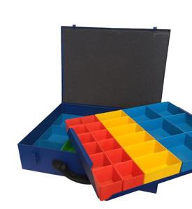Little Jumbo Stalen assortimentskoffer 100 mm met 32 inzetbakjes - 2150110032