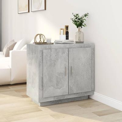 Dressoir 80x40x75 cm bewerkt hout betongrijs