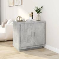 Dressoir 80x40x75 cm bewerkt hout betongrijs - thumbnail