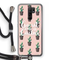 Cactus quote: Xiaomi Redmi 9 Transparant Hoesje met koord