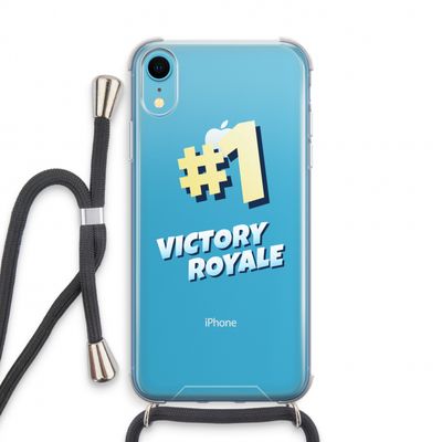 Victory Royale: iPhone XR Transparant Hoesje met koord