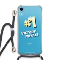 Victory Royale: iPhone XR Transparant Hoesje met koord