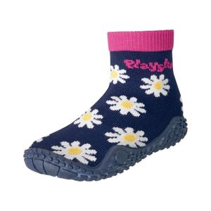 Playshoes zwemsokken marine roze margrieten Maat