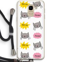 Meow: Samsung Galaxy J6 (2018) Transparant Hoesje met koord
