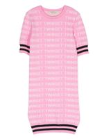 TWINSET Kids robe courte à logo en jacquard - Rose - thumbnail