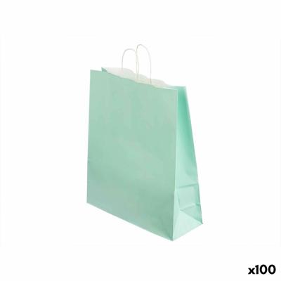 Papieren Zak Groen 32 X 12 X 50 cm (100 Stuks)