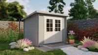 Blokhut - Tuinhuis Jörgen | 28 mm | vuren grijs geïmpregneerd