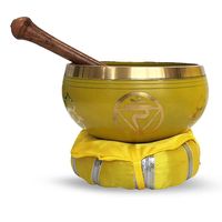 Klankschaal met Klopper en Kussen - Solar Plexus Chakra - 10 cm