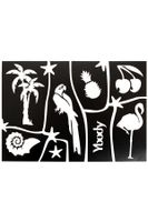 A5 stencil tropical y body
