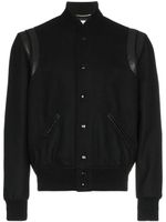 Saint Laurent Veste Varsity - Noir - thumbnail