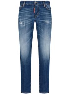 DSQUARED2 jean cigarette à patch logo - Bleu