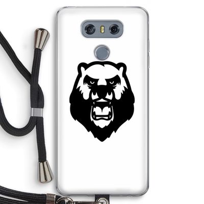 Angry Bear (white): LG G6 Transparant Hoesje met koord