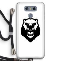 Angry Bear (white): LG G6 Transparant Hoesje met koord