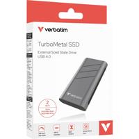 Verbatim TurboMetal 2 TB Externe SSD harde schijf USB-C 4 Metaal 32022