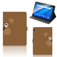 Lenovo Tab E10 Hippe Tablet Hoes Bear Brown