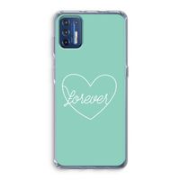 Forever heart pastel: Motorola Moto G9 Plus Transparant Hoesje