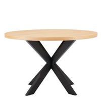 Giga Meubel - Eettafel Naturel Rond 120cm - Eiken Fineer - thumbnail