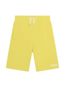 BOSS Kidswear short de sport à logo imprimé - Jaune