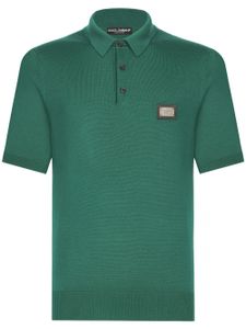 Dolce & Gabbana polo DG Essentials en laine - Vert