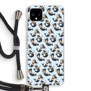 Zeemeermin: Pixel 4 XL Transparant Hoesje met koord