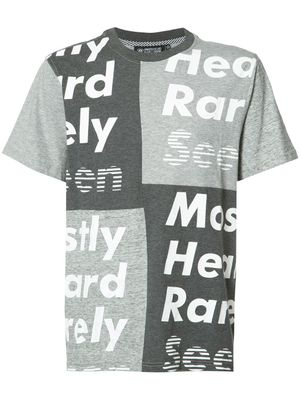 Mostly Heard Rarely Seen t-shirt à design patcwhork - Gris