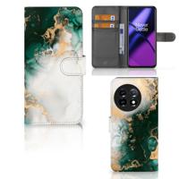 Bookcase voor OnePlus 11 Marmer Groen