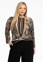 Yoek Shirt met knoop | Bruin | Maat 58/60
