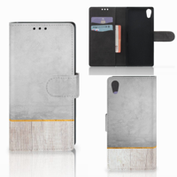 Sony Xperia XA1 | Book Style Case | Wood Concrete