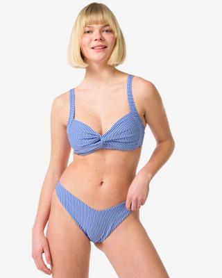 HEMA Damesbikinibroekje Seersucker Blauw (blauw)
