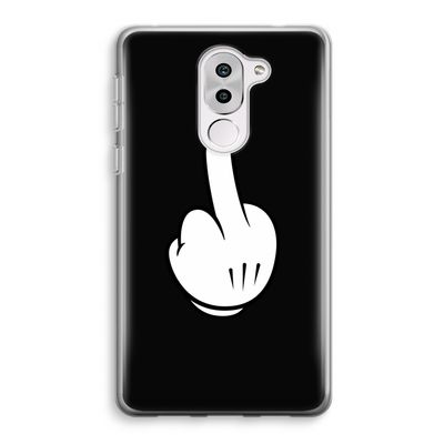 Middle finger black: Honor 6X Transparant Hoesje