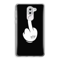 Middle finger black: Honor 6X Transparant Hoesje