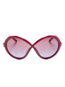 TOM FORD Eyewear lunettes de soleil Jada à monture oversize - Rouge