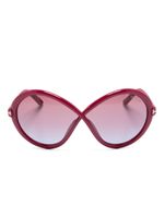 TOM FORD Eyewear lunettes de soleil Jada à monture oversize - Rouge