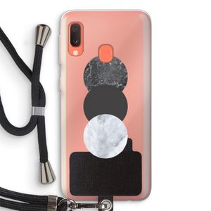Marmeren cirkels: Samsung Galaxy A20e Transparant Hoesje met koord