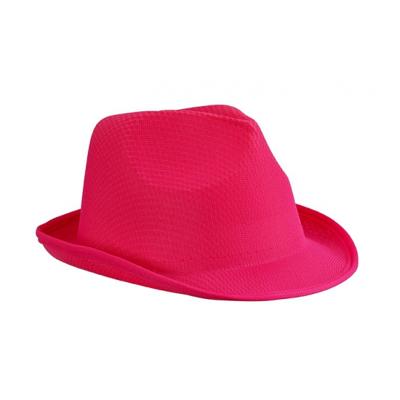 Trilby feesthoedje - fuchsia roze - voor volwassenen - voordelige carnaval party hoeden