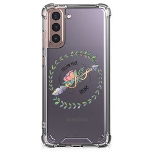 Samsung Galaxy S21 Plus Stevig Bumper Hoesje Boho Dreams