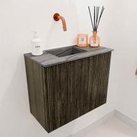 Toiletmeubel Mondiaz Joya Dlux | 50 cm | Meubelkleur Shadow | Faye wastafel Sombra Wasbak Links | Zonder kraangat(en)