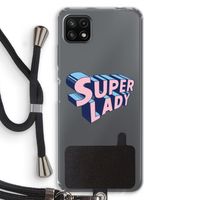 Superlady: Samsung Galaxy A22 5G Transparant Hoesje met koord