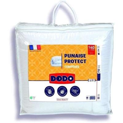 DODO gematigd dekbed 140x200 cm - 1 persoon - Anti-insecten- en anti-mijtbescherming - 300G/m² - Wit - Made in France