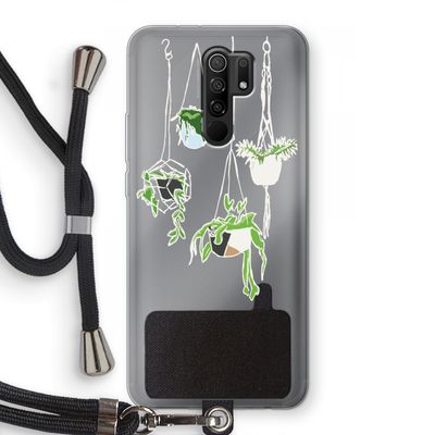 Hang In There: Xiaomi Redmi 9 Transparant Hoesje met koord