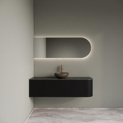 Badkamermeubelset Gliss Design Alluro 140 cm Links Black Veneer