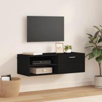 TV-kast met lade Zwart 100.5 x 39 x 30 cm Bewerkt hout