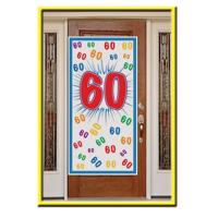 60 jaar verjaardag mega poster / deurposter - 76 x 150 cm - versiering - leeftijd feestartikelen