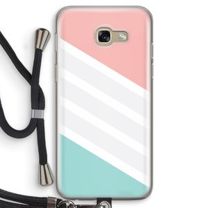 Strepen pastel: Samsung Galaxy A5 (2017) Transparant Hoesje met koord